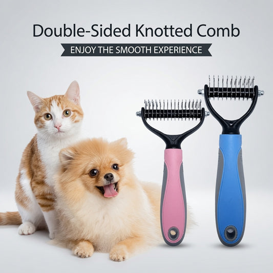 SmoothPaws Tangle Remover Comb | Professional Dematting & Deshedding Tool for Dogs & Cats